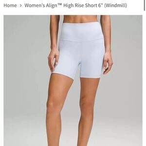 Lululemon Align Biker Shorts, Size 4, 6”